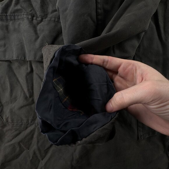 Barbour Backhouse Waxed Jacket Men Outdoors Long Trench A1255 Stockman's Size 44 - Picture 11 of 16